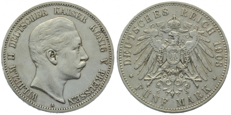 Preussen 5 Mark 1903 A - Wilhelm II.